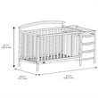 Graco Benton 5 in 1 Convertible Crib and Changer Set in White