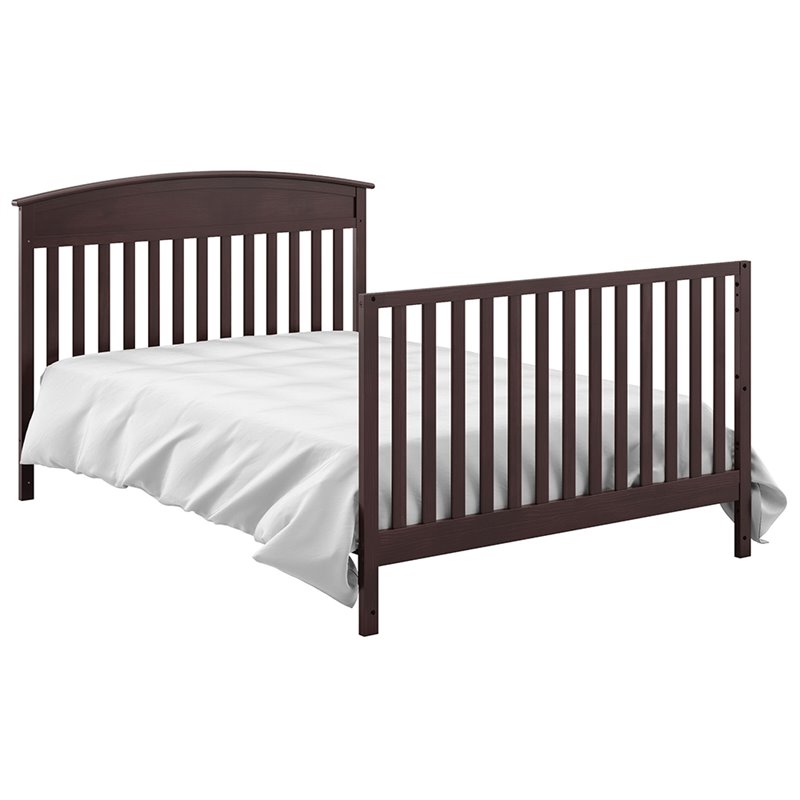 Graco Benton 5 in 1 Convertible Crib and Changer Set in Espresso