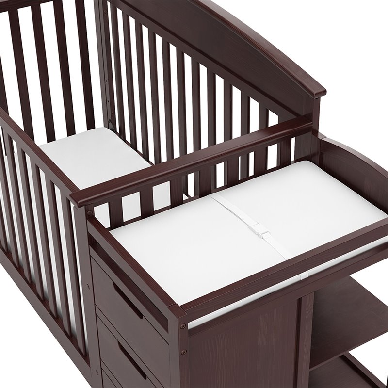 Graco Benton 5 in 1 Convertible Crib and Changer Set in Espresso