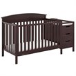 Graco Benton 5 in 1 Convertible Crib and Changer Set in Espresso