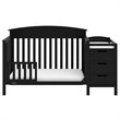 Graco Benton 5 in 1 Convertible Crib and Changer Set in Black