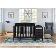 Graco Benton 5 in 1 Convertible Crib and Changer Set in Black