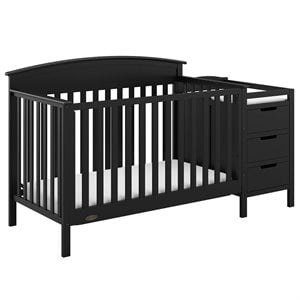 Graco Benton 5 in 1 Convertible Crib and Changer Set in Black