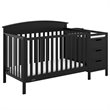 Graco Benton 5 in 1 Convertible Crib and Changer Set in Black