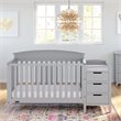 Graco Benton 5 in 1 Convertible Crib and Changer Set in Pebble Gray