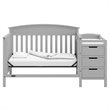 Graco Benton 5 in 1 Convertible Crib and Changer Set in Pebble Gray