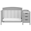 Graco Benton 5 in 1 Convertible Crib and Changer Set in Pebble Gray