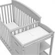 Graco Benton 5 in 1 Convertible Crib and Changer Set in Pebble Gray