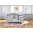 Graco Benton 5 in 1 Convertible Crib and Changer Set in Pebble Gray