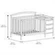 Graco Benton 5 in 1 Convertible Crib and Changer Set in Pebble Gray