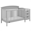Graco Benton 5 in 1 Convertible Crib and Changer Set in Pebble Gray