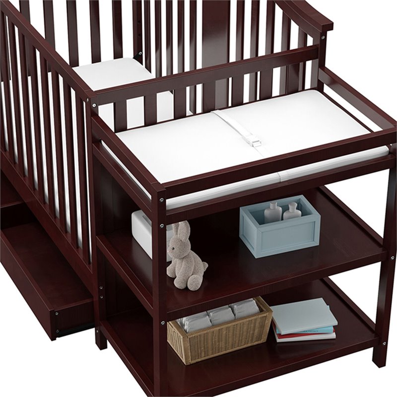 Graco Solano 3 Piece Convertible Crib and Changer Set in Espresso