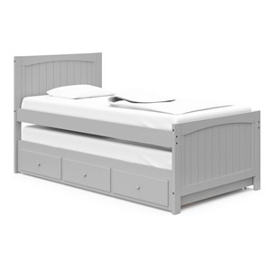 Thomasville Kids Harlow Twin Captain's Bed with Twin Trundle in Pebble Gray
