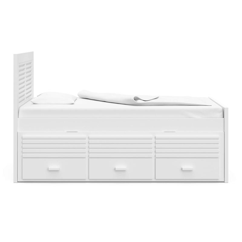 Thomasville Kids Milo Twin Captain's Bed with Twin Trundle in White