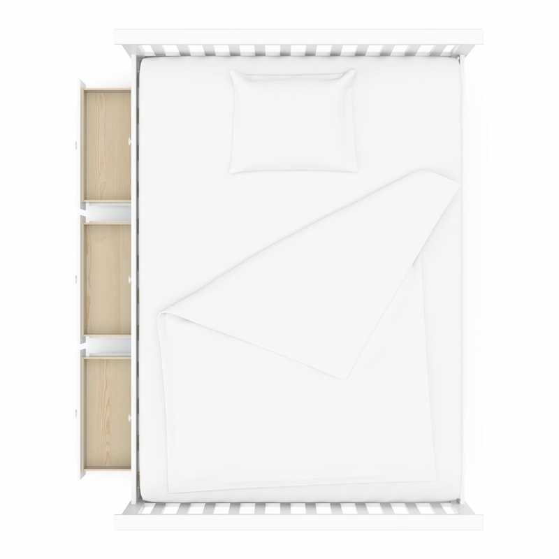 Storkcraft Marco Island Full Captain's Bed with Twin Trundle in White
