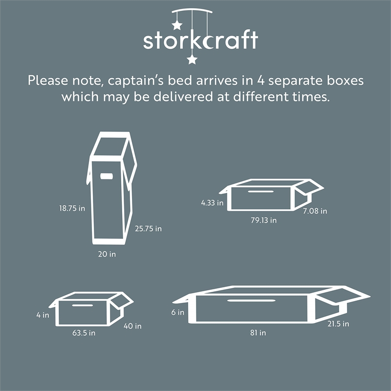 Storkcraft Marco Island Full Captain's Bed with Twin Trundle in White