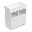 Stork Craft USA Brookside 2-Drawer Engineered Wood Changing Chest in White