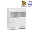 Stork Craft USA Brookside 2-Drawer Engineered Wood Changing Chest in White
