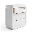 Stork Craft USA Skye 3-Drawer Wood Chest with Changing Topper in White