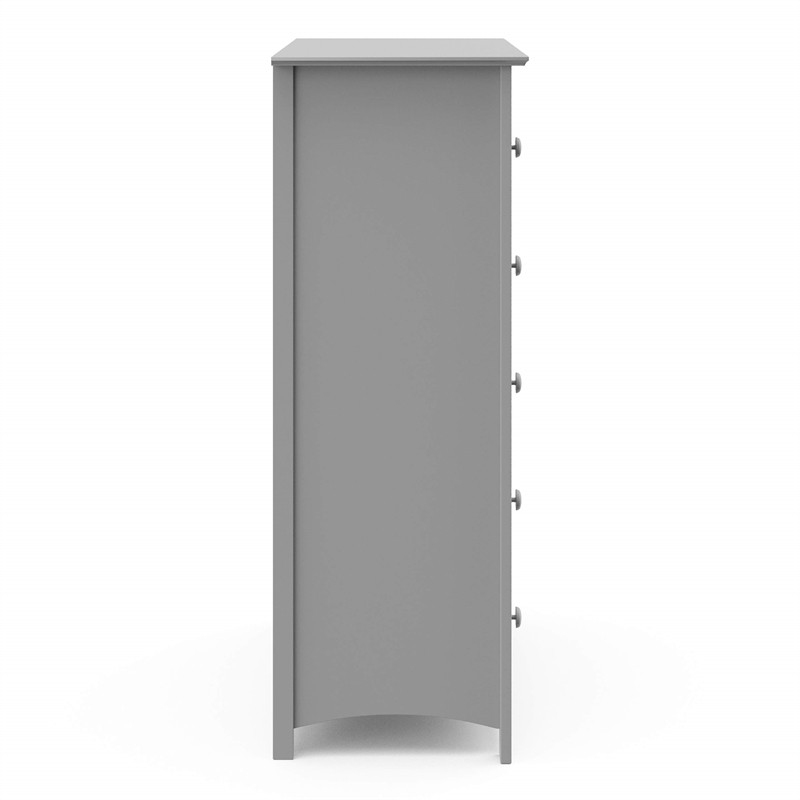 Stork Craft USA Kenton 5-Drawer Wood Dresser in Pebble Gray Finish