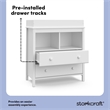 Storkcraft Alpine 2 Drawer Changing Table Dresser White