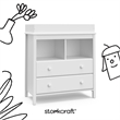 Storkcraft Alpine 2 Drawer Changing Table Dresser White