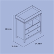 Storkcraft Alpine 2 Drawer Changing Table Dresser White