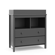 Stork Craft USA Alpine 2-Drawer Engineered Wood Changing Chest in Gray