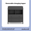Stork Craft USA Alpine 2-Drawer Engineered Wood Changing Chest in Gray