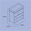 Stork Craft USA Alpine 2-Drawer Engineered Wood Changing Chest in Gray