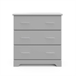 Stork Craft USA Brookside 3-Drawer Engineered Wood Chest in Pebble Gray
