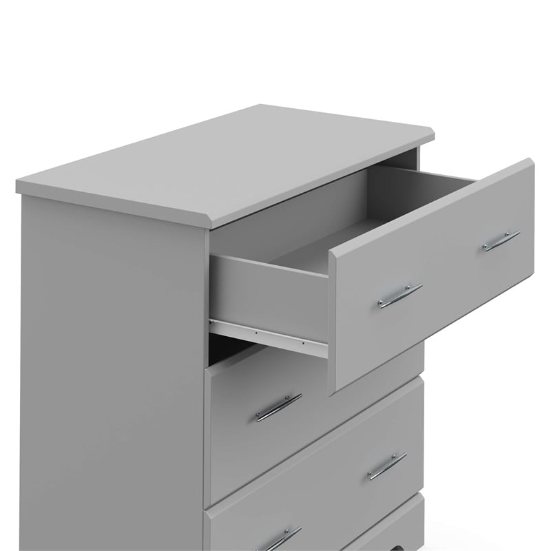 Stork Craft USA Brookside 3-Drawer Engineered Wood Chest in Pebble Gray