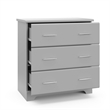 Stork Craft USA Brookside 3-Drawer Engineered Wood Chest in Pebble Gray
