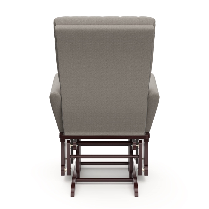 Stork Craft USA Harmony Premium Wood and Fabric Glider and Ottoman in Espresso