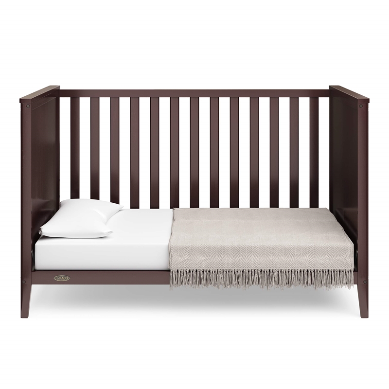 Stork Craft USA Graco Melbourne Wood 3-in-1 Convertible Crib in Espresso