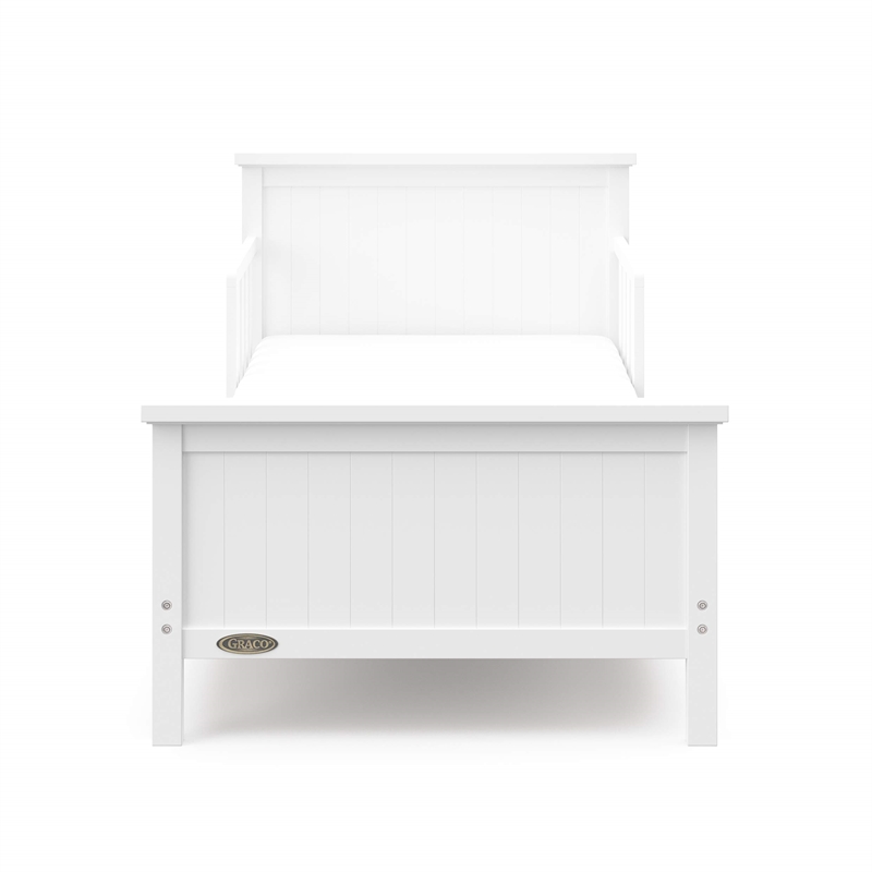 Stork Craft USA Graco Bailey Wood Toddler Bed in White Finish