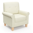 Stork Craft USA Graco Harper Wood and Tufted Fabric Convertible Rocker in Cream