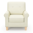 Stork Craft USA Graco Harper Wood and Tufted Fabric Convertible Rocker in Cream