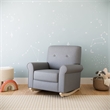 Stork Craft USA Graco Harper Wood and Tufted Fabric Convertible Rocker in Gray