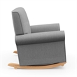 Stork Craft USA Graco Harper Wood and Tufted Fabric Convertible Rocker in Gray