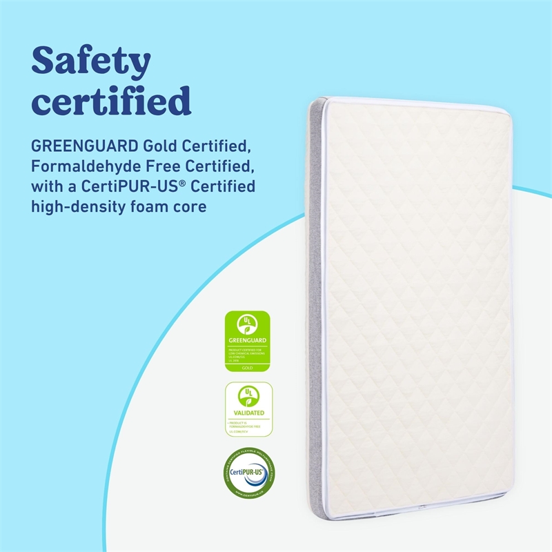 Stork Craft USA Graco Ultra Polyurethane 2-in-1 Crib & Toddler Mattress in White