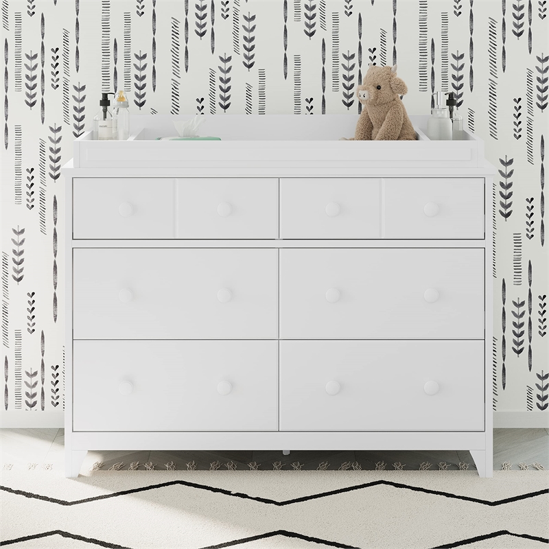 Stork Craft USA Universal Engineered Wood Changer Topper in White