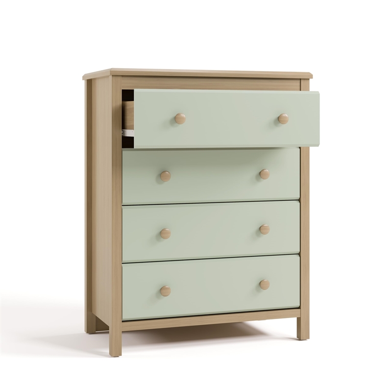 Stork Craft USA Alpine 4-Drawer Engineered Wood Chest in Pebble Gray