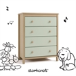 Stork Craft USA Alpine 4-Drawer Engineered Wood Chest in Pebble Gray