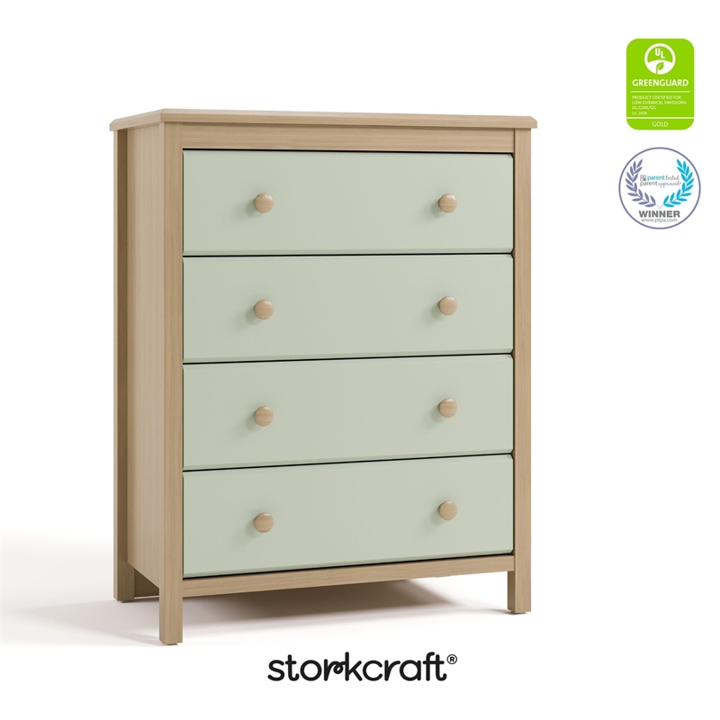 Stork Craft USA Alpine 4-Drawer Engineered Wood Chest in Pebble Gray