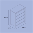 Stork Craft USA Alpine 4-Drawer Engineered Wood Chest in Pebble Gray