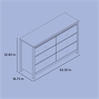 Stork Craft USA Alpine 6-Drawer Engineered Wood Double Dresser in Pebble Gray