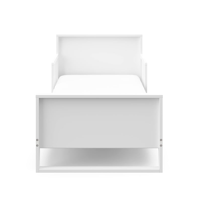 Stork Craft USA Slumber Modern Wood Toddler Bed in White Finish