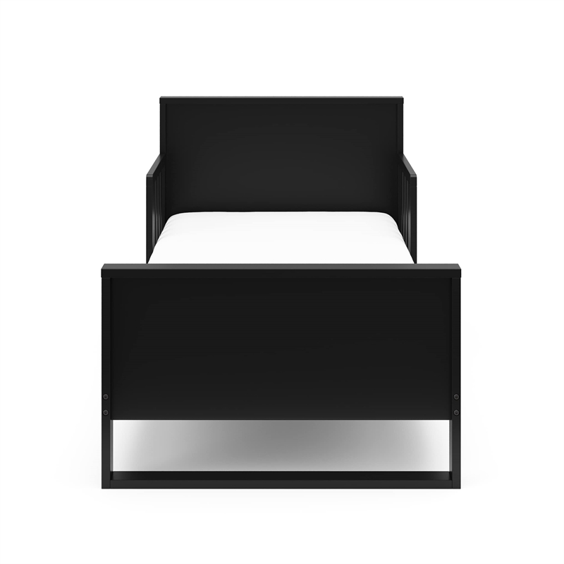 Stork Craft USA Slumber Modern Wood Toddler Bed in Black Finish