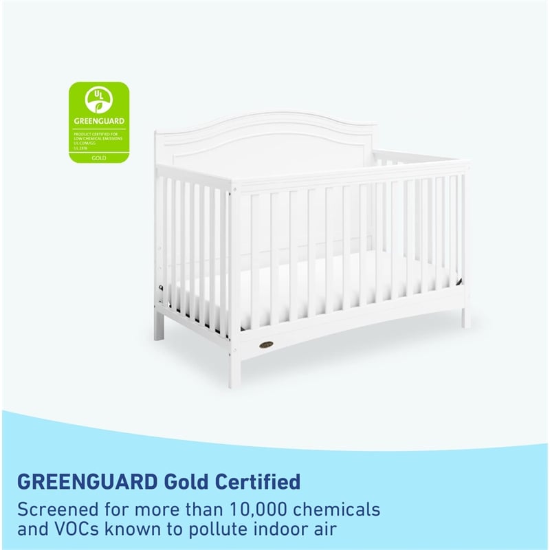 Stork Craft USA Graco Paris Wood 4-in-1 Convertible Crib in White